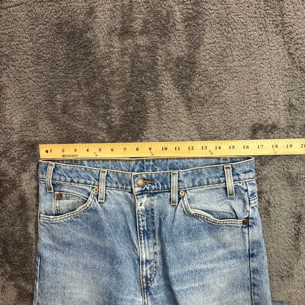 90s Levis 505 Orange Tab Vintage Jeans Mens 34x36 Light Wash Straight Leg Denim